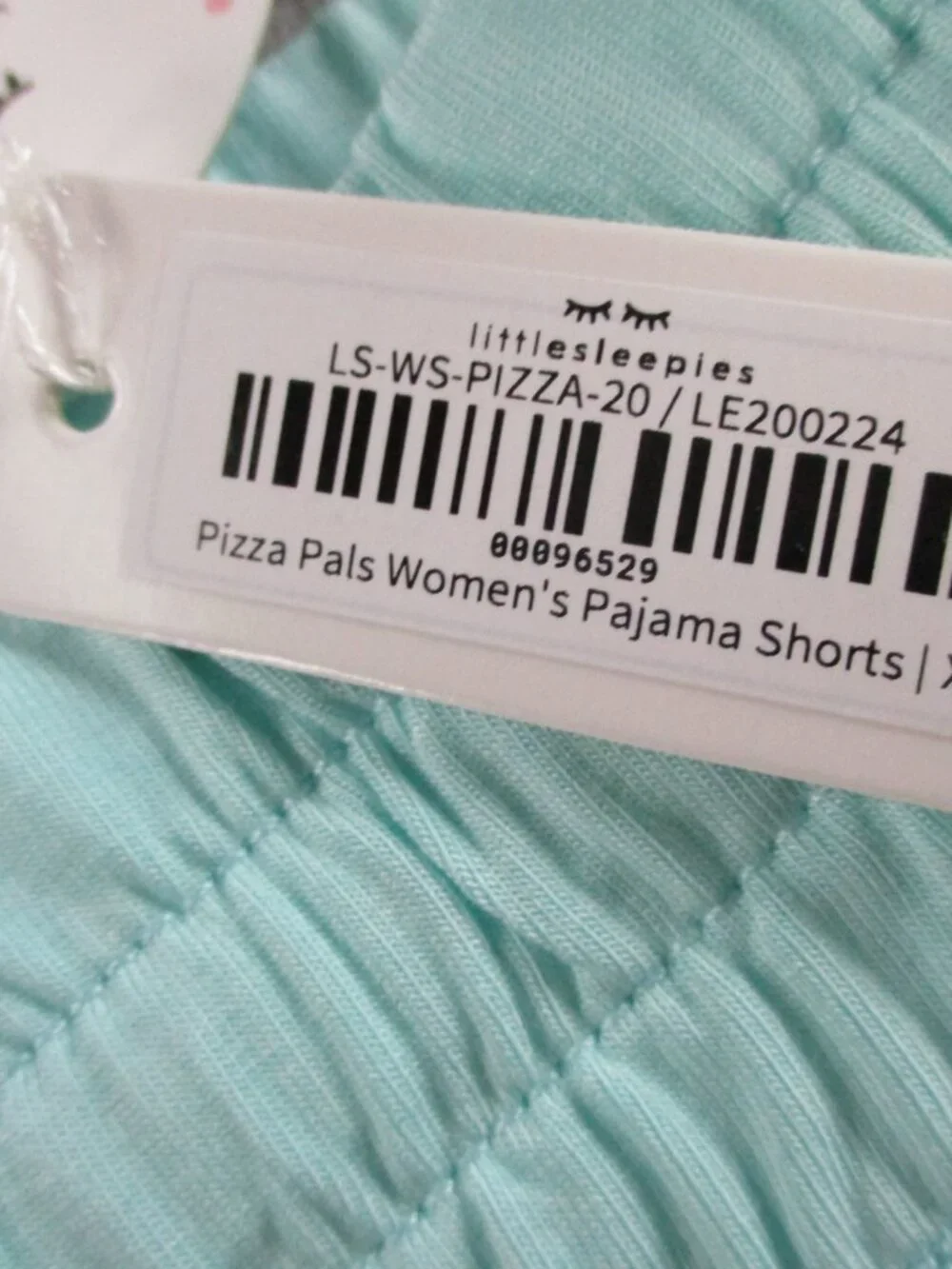 Little Sleepies Pajama Shorts Womens XL Blue Pizza Pals Print Bamboo Lounge PJs - Picture 6 of 8